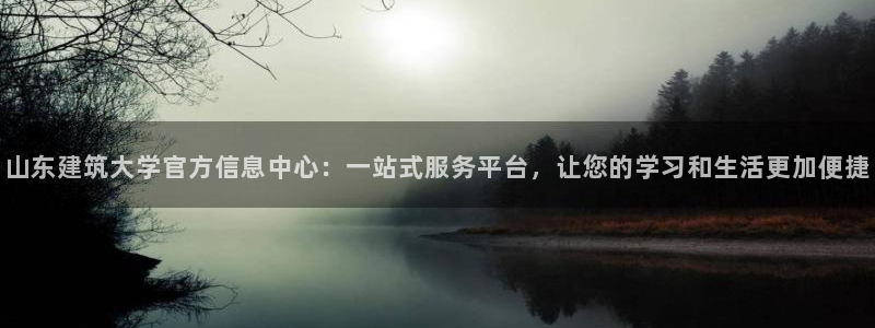 乐发快3大小单双平台：山东建筑大学官方信息中心：一站式服务平台，让您的学习和生活更加便捷
