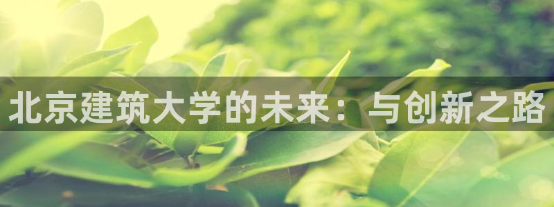 乐发平台靠谱吗：北京建筑大学的未来：与创新之路