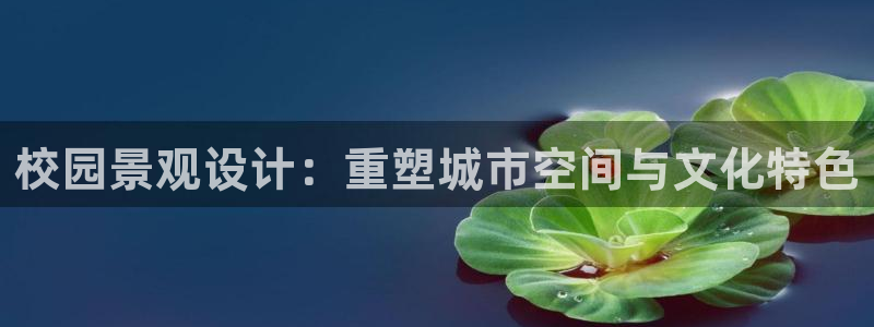 凯发百家乐AG平台：校园景观设计：重塑城市空间与文化特色