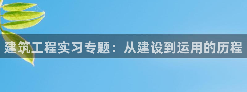 乐发VIII平台：建筑工程实习专题：从建设到运用的历程